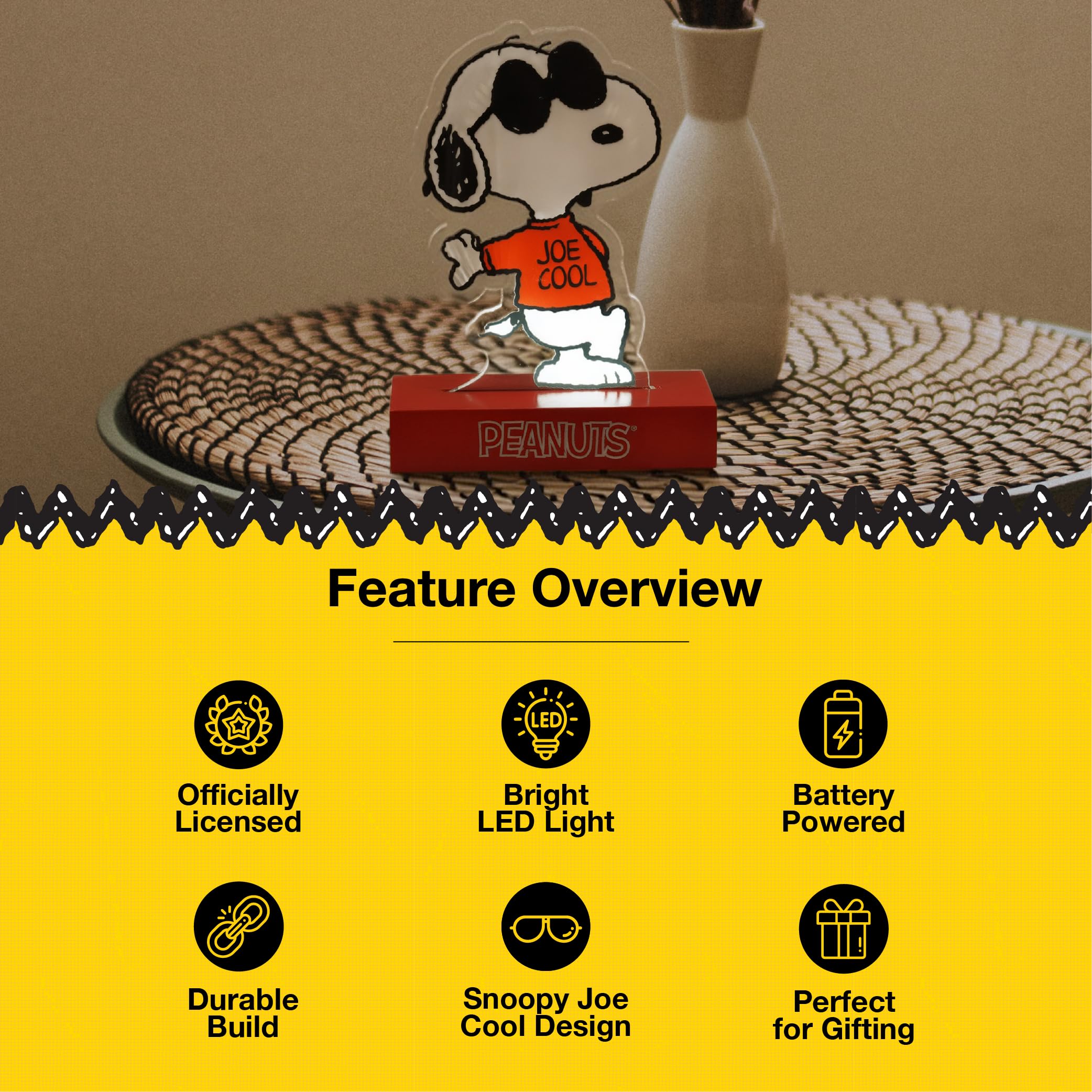 Mark Feldstein, Peanuts Snoopy Joe Cool LED Illuminated Tabletop